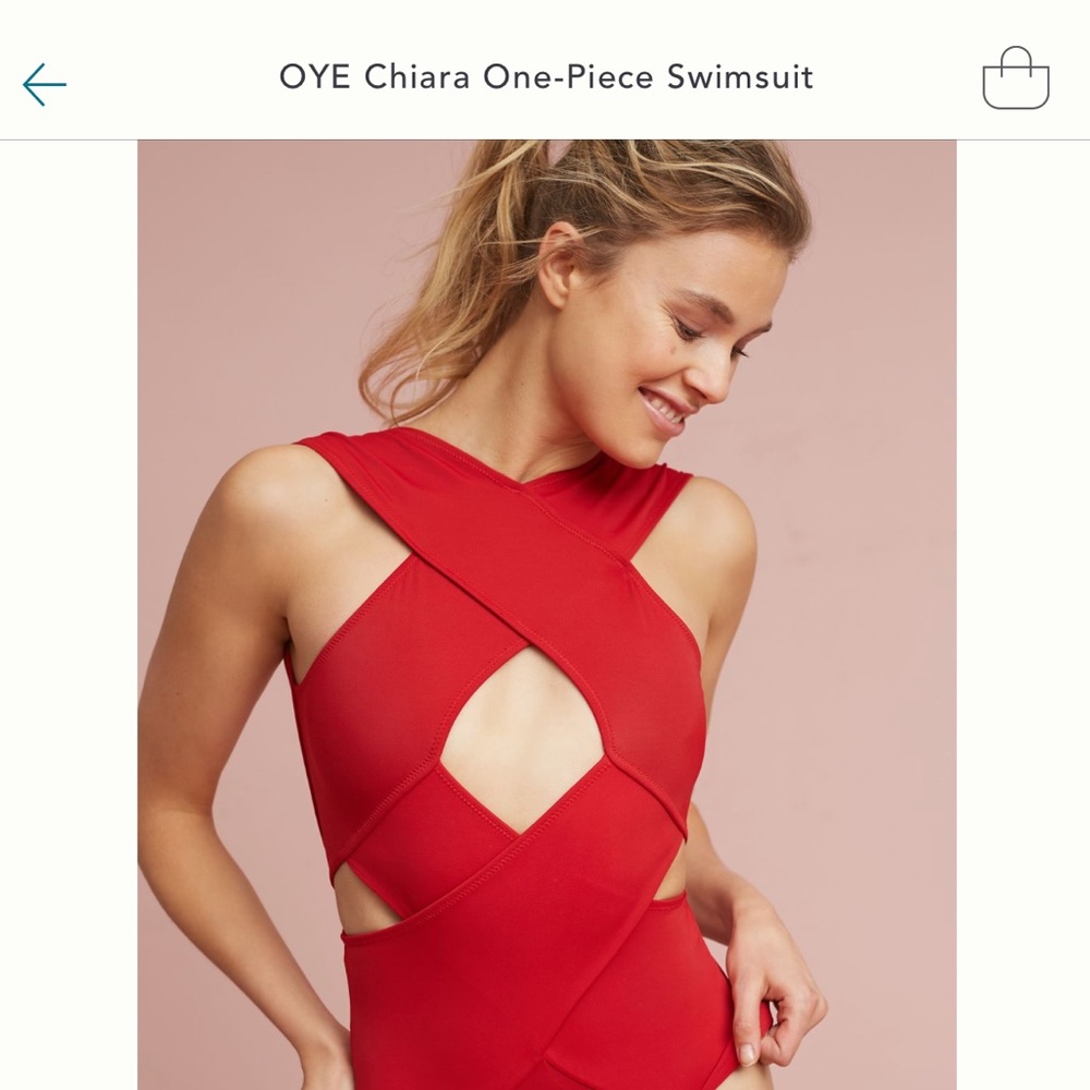 Oye Chiara one piece red swimsuit medium